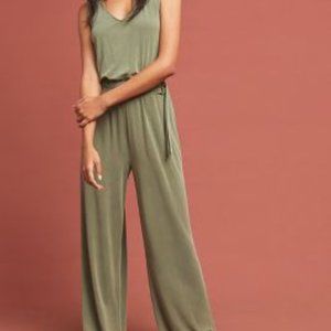 Anthropologie Peregrinate Belted Jumpsuit - size L